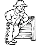 Wild West kleurplaat 22